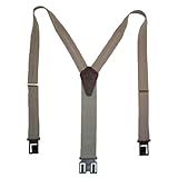 Perry Suspenders Men's Elastic Hook End Striped Dress Suspenders