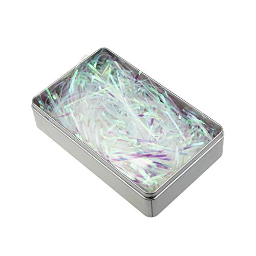200 Grams Sparkly Iridescent Film PP Hamper Shreds & Strands Shredded Crinkle Confetti for DIY Gift Wrapping & Basket Filling - Thumbnail 3