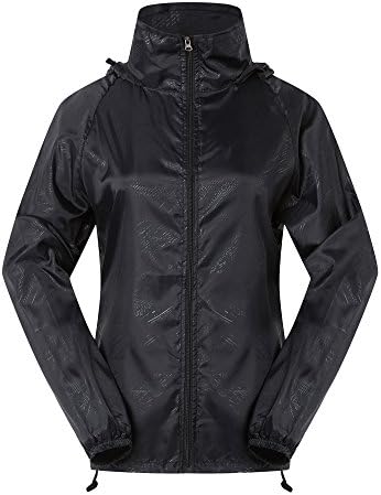 Women's Lightweight Waterproof Jacket Packable Windbreaker Running Coat