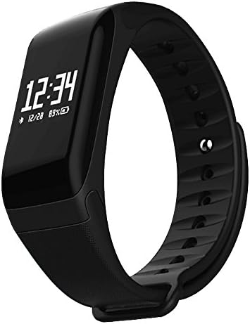 Smart Wristbands, Bluetooth 4.0 Fitness Tracker Watch for iOS and Android IP67 Waterproof Fashion Sports With OLED Display Heart Rate Monitor Sleep Tracker Calorie Counter Blood Pressure Monitor Black