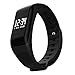 Smart Wristbands, Bluetooth 4.0 Fitness Tracker Watch for iOS and Android IP67 Waterproof Fashion Sports With OLED Display Heart Rate Monitor Sleep Tracker Calorie Counter Blood Pressure Monitor Black