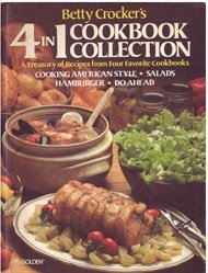 Betty Crocker's 4 in 1 Cookbook Collection (Cooking American Style / Salads / Hamburger Cookbook / D by Betty Crocker (Hardcover)
