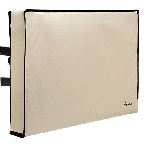 Outdoor TV Cover 40, 42, 43 inch - Universal Weatherproof Protector for Flat Screen TVs - Fits Most TV Mounts and Stands - Beige