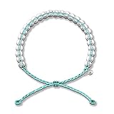 4Ocean Bracelet with Charm Made from 100% Recycled Material Upcycled Jewelry (Aqua)