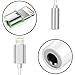 [2 Pack]Headphone Adapter to 3.5mm earbuds Jack Adapter Earphone for iPhone 7 and 7 Plus Lightning Connection Converter (Silver)