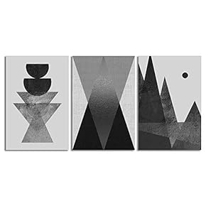 signwin-3 Piece Canvas Wall Art-Abstract Geometric-Canvas Prints Home...
