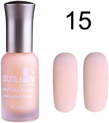 SICILIAN 12 ml Matte Dull Fast Dry Nail Polish Long Lasting 20 Color For Girls Women by DMZing (Beige)