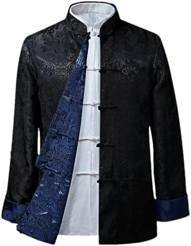 GaoLeAve Men's Silk Tang Suit Jacket Traditional Chinese Shirt