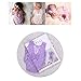 Newborn Infant Baby Photography Props Girls Lace Bow Vest Bodysuits Romper Photo Shoot Princess Clothes (Purple)