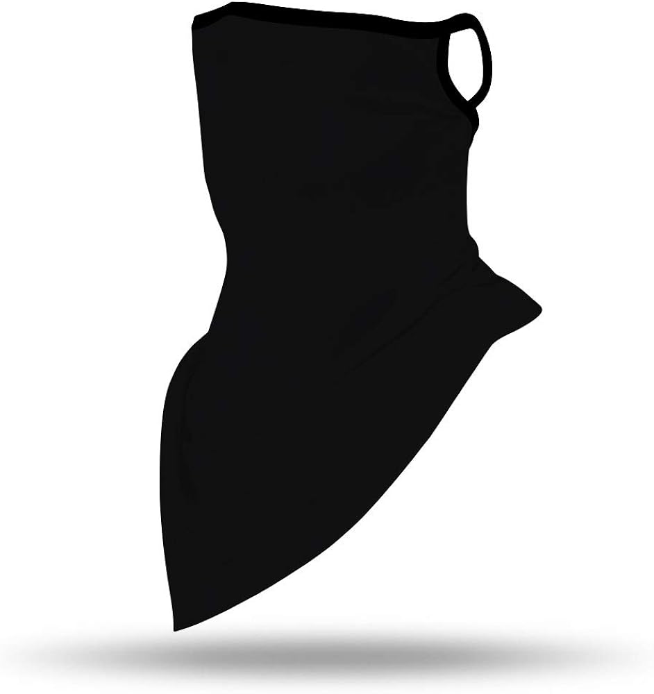 Printed Outdoor Cycling Hanging Bandana, Motorcycle Bandana Ice Silk Neck Cover Hang Ear Triangle Face Bandana Tube Scarf (BXHE01): Clothing