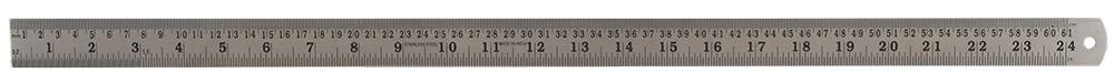 DURATOOL D03078 24" (600mm) Stainless Steel Ruler with Metric/Imperial Marking, Satin