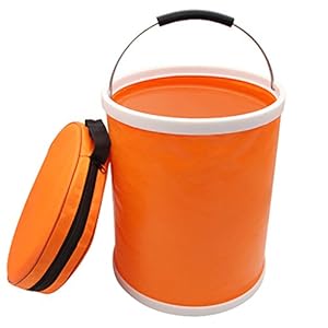 iRonrain 【2021 Upgraded】 Collapsible Camping Fishing Bucket, 13L/3.4Gallons Emergency Compact Portable Folding Water…