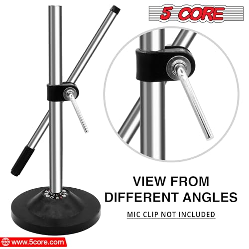 5 Core Desk Microphone Stand • Height and Angle