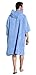 Surf Poncho Changing Robe with Hood and Pocket Microfiber Changing Towel Poncho for Surfing Beach Swimming Outdoor Sports (Blue, M)