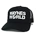 AGSHCQI Waynes World Hat Cap Baseball Cap Adjustable Hat Mesh Cap Outdoor Sports Wear Black