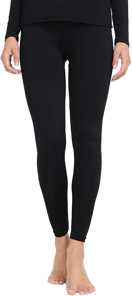 Subuteay Women's Thermal Bottoms Long Underwear Base Layer Fleece Lined Compression Pants Leggings at  Women’s Clothing store
