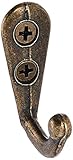 uxcell Bronze Tone Vintage Style Wall Mounted Single Hook Hangers 10 Pcs