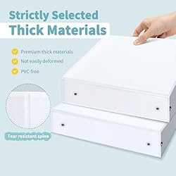 SUNEE 3 Ring Binder 2 Inch 1 Pack, Clear View