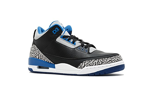 Amazon.com: Jordan Air 3 Retro Zapatos De Hombre Negro/Deporte Azul-Wolf  Gris 136064-007 : Ropa, Zapatos y Joyería