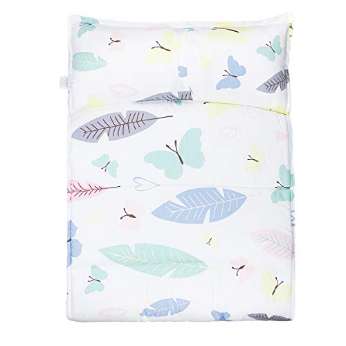 NEDVI Toddler Nap All-in-One Modern Kids Nap Mat with Removable Pillow for Toddler Boys and Girls - Soft,Easy Clean Toddler Nap Pad for Preschool, Daycare, Kindergarten (Butterfly)