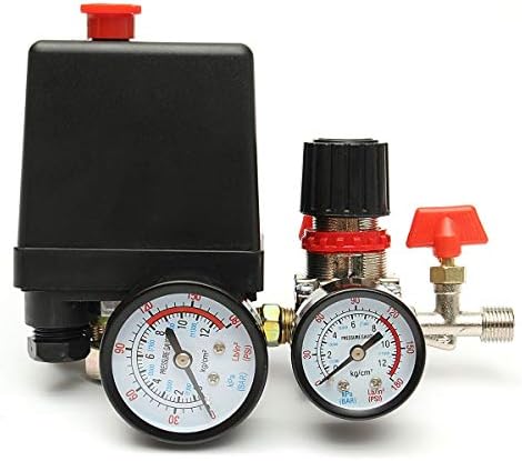 VHLL CAKE MOLDS 95-125PSI Air Compressor Pressure Switch Control Valve Manifold Regulator Gauges Air Regulator Valve Compressor Switch 20A 240V