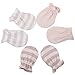 Newborn Unisex Baby Scratch Mittens Gloves 100% Cotton Infant No Scratch Mittens Gloves,3 Pairs Mix Color
