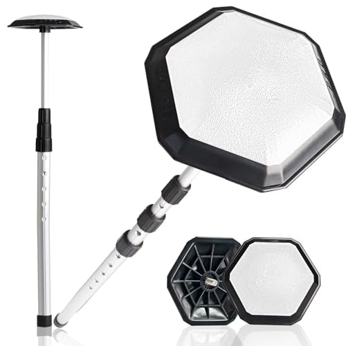 FINGER TEN Golf Travel Bag Support Rod Club Protector Pole Cover Aluminum Adjustable 4 Telescoping Sectio，Golf Club Bag Accessories Support System for Golf Bag Durable Portable (White&Black)