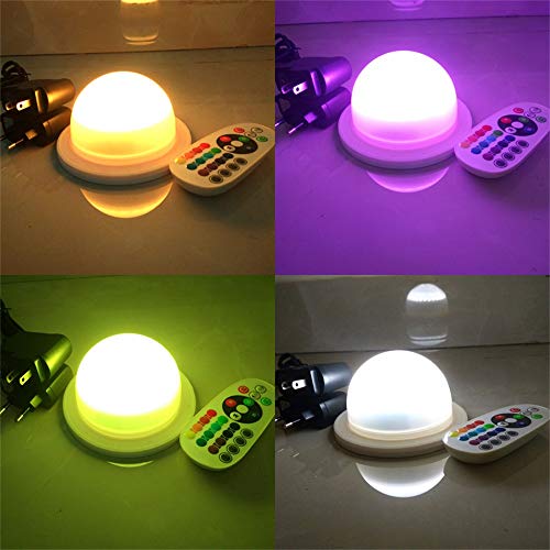 RGB LED Under Table Light Multi Colors Changing Battery Powered Wireless Remote Control Wedding Decoration Lamp for Outdoor Camping Indoor Party Event Birthday Banquet Receptions Illumination