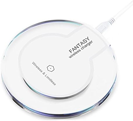 Wireless Charger for Iphone8 Sleep-friendly with Anti-Slip Rubber NO AC Adapter Wireless Charger Base for IphoneX/8 Plus Samsung HTC8X Huawei W3Haike X1 Motorola 360 LG Nokia Lumia（White）
