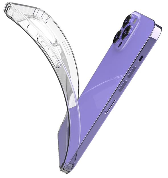 Clear silicone lightweight Transparent case for iphone 16 and 16 Promax, Phone Case for Smartphone with Dual Layer Protective Cover (16 Pro)