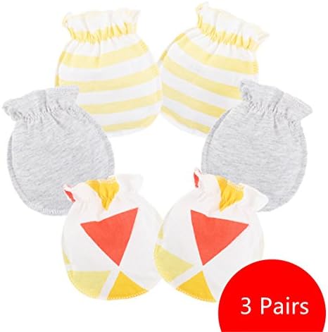 Affe 3 Pairs/Lot Baby Girl Boy Gloves Newborn Scratch Mittens