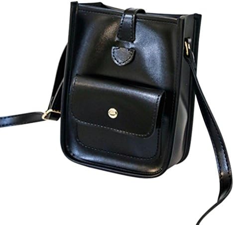 LLguz Fashion Women Vintage Leather Crossbody Bag Bucket Shoulder Bag Phone Bag Messenger Bag, Ladies Handbag Crossbody Bag