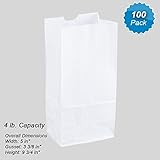 4lb White Rainbow Paper Bags (100Pcs/Pack) (Multiple Sizes Available)