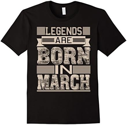 Men's Legends Are Born In March Men T-shirt XL Black