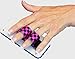 LAZY-HANDS 2-Loop Phone Grip - FITS Most - Black & Pink Checkers