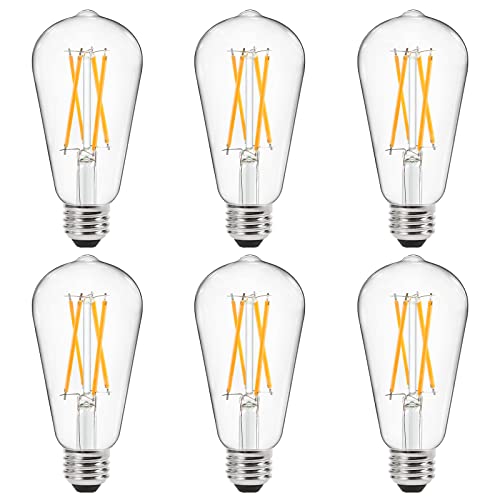 Ascher Dimmable LED Edison Bulbs 60 Watt Equivalent, Eye Protection Led