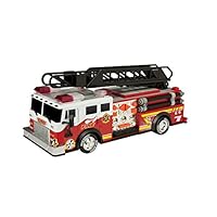 Toy State 14" Rush And Rescue Police And Fire - Hook And Ladder Fire Truck