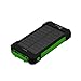 Solar Charger,Hiluckey 10000mAh Solar Power Bank Waterproof Portable Solar Panel Energy Rugged Shockproof Dual USB Port With LED Flashlight for iPhone, Android