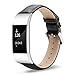 Fitbit Charge 2 Bands, Benuo Genuine Leather Replacements, Premium Wristbands with Sturdy Adapter and Metal Buckle for Fitbit Charge 2 (Black)