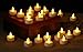 Realistic and Bright Flameless LED Tea Light Battery Operated Set of 24 - for Seasonal & Festival Celebration