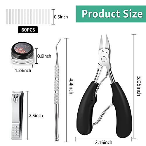 Hilangsan(60+3) Pack Ingrown Toenail Treatment Tool,Correction Pedicure
