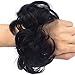 Lelinta Hair Bun Extensions Wavy Curly Messy Donut Chignons Hair Piece Wig Hairpiece Dark Black
