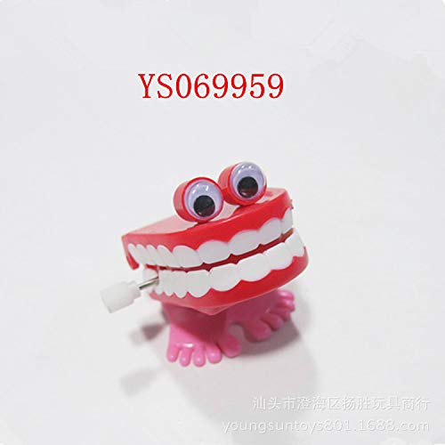 DishyKooker 1Pcs Cute Spring Dental Tooth Wind-up Toy Dentist Walking Babbling Teeth Clockwork Toys Gift Random Style Random