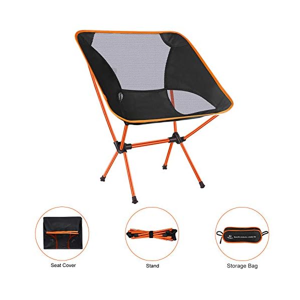 Tinya Ultralight Backpacking Camping Chair Adults Backpacker Heavy Duty