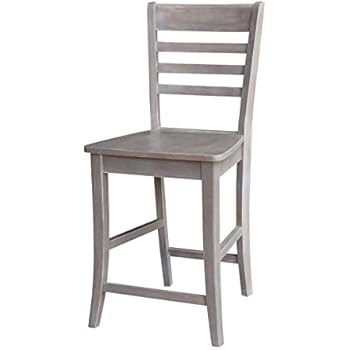 International Concepts Cosmo Stool Barstool, Washed Gray Taupe