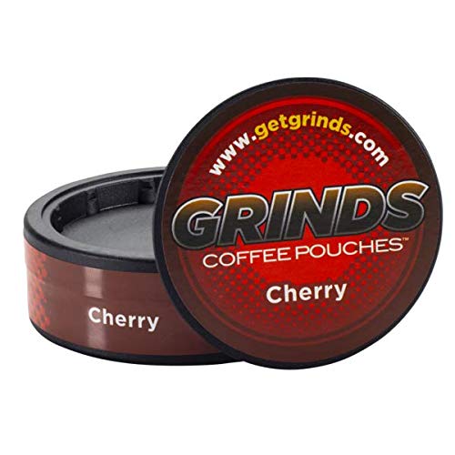 Grinds Coffee Pouches 3 Cans of Cherry Tobacco Free, Nicotine Free