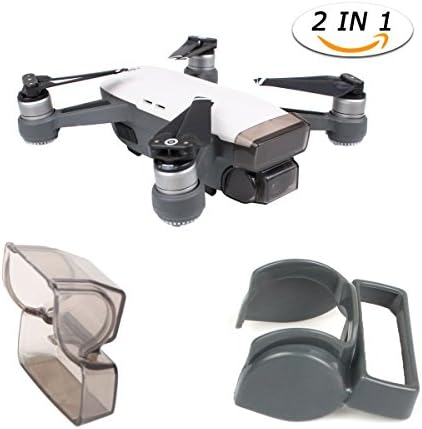 DJI Spark Camera Protective Set, VTOSEN Gimbal Camera Lens Hood Sun Shade + Transport Fixed Gimbal Cover Guard for DJI Spark Quadcopter Drone