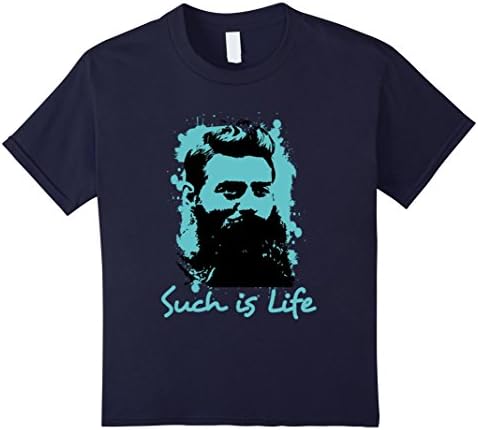 Kids Ned Kelly shirt, such is life bushrangers 12 Navy