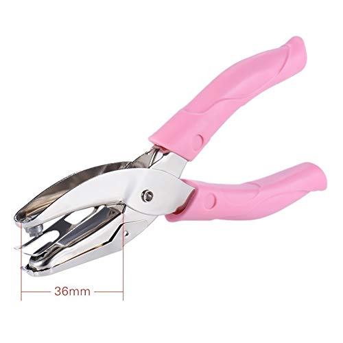 Durable Metal Hole Puncher Single Star Shaped Hole Punch Portable Paper Puncher Pink 1pc