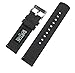 BARTON WATCH BANDS Quick Release Canvas Watch Band Straps, Smoke Grey, 18mm